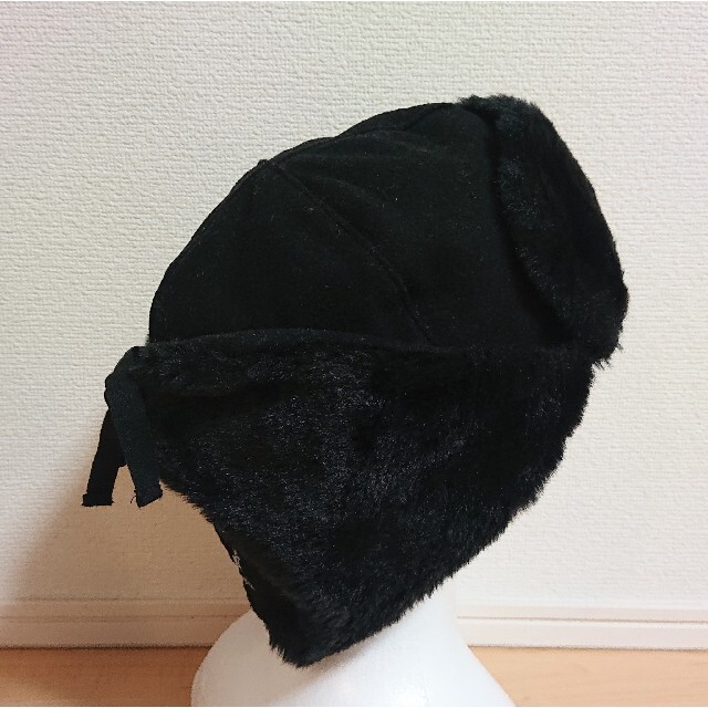 L 新品 KANGOL Wool Ushanka パイロットキャップ 黒