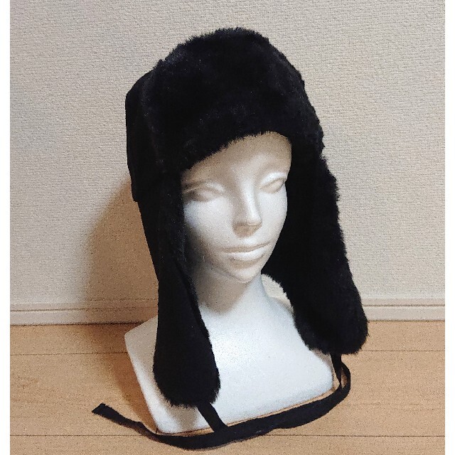 L 新品 KANGOL Wool Ushanka パイロットキャップ 黒