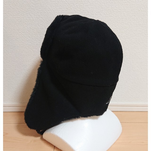 L 新品 KANGOL Wool Ushanka パイロットキャップ 黒