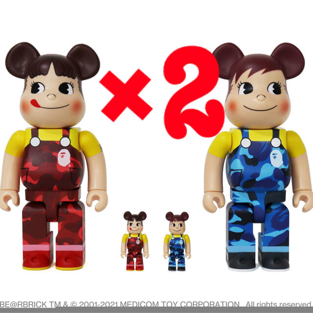 BE＠RBRICK BAPE(R)×ペコちゃん&ポコちゃん100％&400％