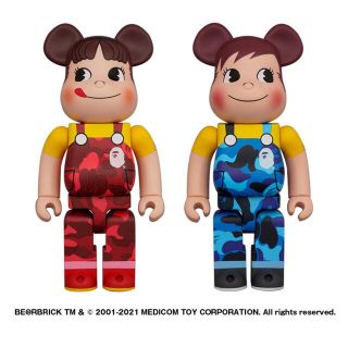 メディコムトイ(MEDICOM TOY)のBE＠RBRICK BAPE®×ペコちゃん &ポコちゃん1000%(2体セット)(その他)