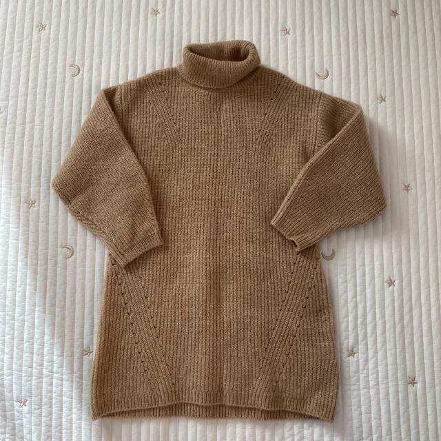 ZARA KIDS(ザラキッズ)のZARA BABY◇ニットワンピース　ライトキャメル　98cm キッズ/ベビー/マタニティのキッズ服女の子用(90cm~)(ワンピース)の商品写真