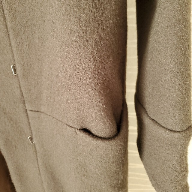 SACRA(サクラ)のサクラ　ノーカラーコート　最終値下げ レディースのジャケット/アウター(ロングコート)の商品写真