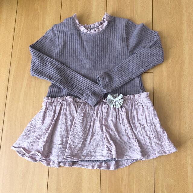 petit main(プティマイン)のプティマイン  120  リブトップス キッズ/ベビー/マタニティのキッズ服女の子用(90cm~)(Tシャツ/カットソー)の商品写真