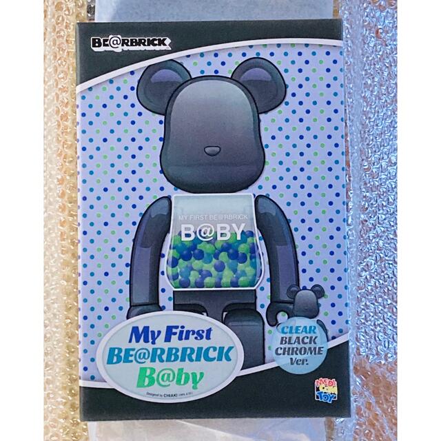 BE@RBRICK CLEAR BLACK CHROME 100% & 400%