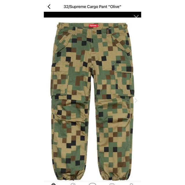 Supreme(シュプリーム)のsupreme cargo pant  olive digi camo 32 メンズのパンツ(ワークパンツ/カーゴパンツ)の商品写真