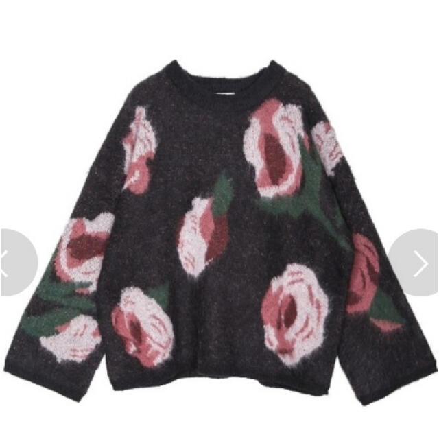 Ameri VINTAGE(アメリヴィンテージ)のAmeri VINTAGE ABSTRACT FLOWER KNIT ニット レディースのトップス(ニット/セーター)の商品写真