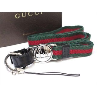 グッチ(Gucci)のグッチ　ネックストラップ　イタリア製　GUCCI(ストラップ/イヤホンジャック)