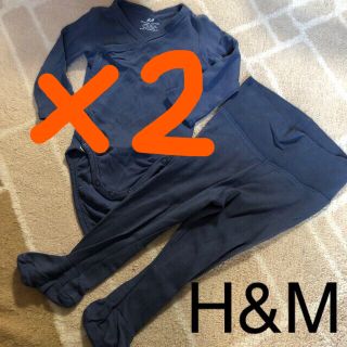 H&Mロンパース&ズボン×2(ロンパース)