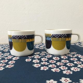 マリメッコ(marimekko)のmarimekko ランップパンプラ コーヒーカップ 2個セット(グラス/カップ)