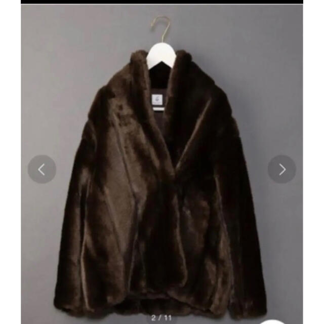 6 ROKU FAKE MINK FUR COAT ミンクファーコート