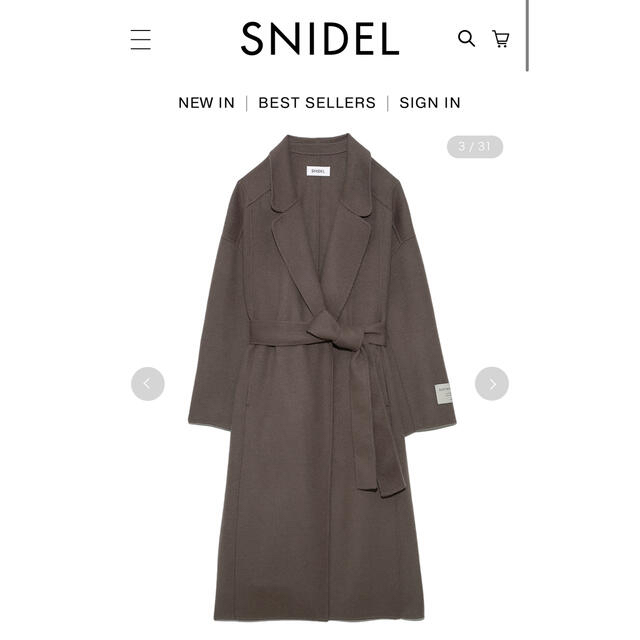 SNIDEL(スナイデル)の新品未使用　スナイデル　Sustainableリバーコート レディースのジャケット/アウター(ロングコート)の商品写真