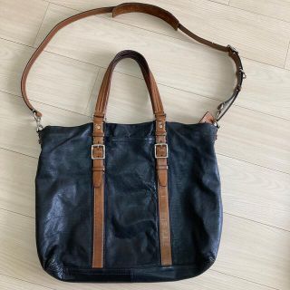 コーチ(COACH)のCOACH ショルダーバッグ　レザー　黒(ショルダーバッグ)