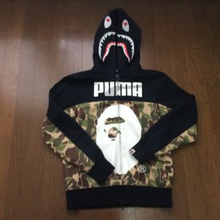 a bathing ape puma シャークパーカー