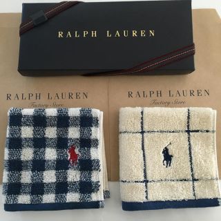 ラルフローレン(Ralph Lauren)の2枚⭐︎タオルハンカチ⭐︎ラルフローレン 新品 ギフト(ハンカチ/ポケットチーフ)