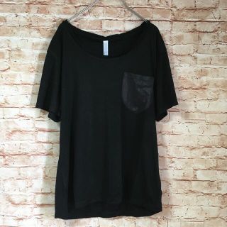 新品 シャンパン XAMPAGNE Tシャツ カットソー トップス 半袖 2 黒