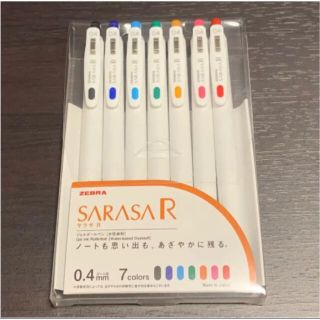 ゼブラ(ZEBRA)のサラサr SARASA R カラーペン　7色　色ペン　0.4ミリ(ペン/マーカー)