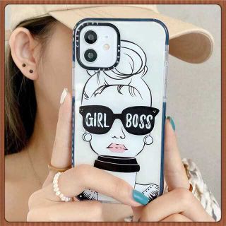 iPhone13proケース　クリア透明　カバー　おしゃれサングラス　かわいい(iPhoneケース)