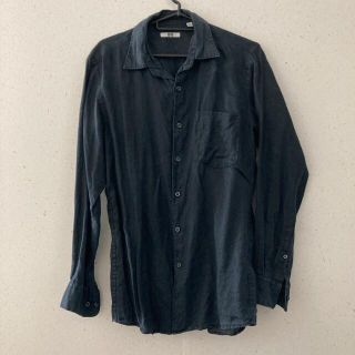 ユニクロ(UNIQLO)のユニクロ　リネン長袖シャツ　M(シャツ)