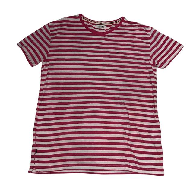 TOMMY HILFIGER(トミーヒルフィガー)の【希少カラー】トミーヒルフィガー TOMMY Tシャツ カットソー ボーダー L メンズのトップス(Tシャツ/カットソー(半袖/袖なし))の商品写真