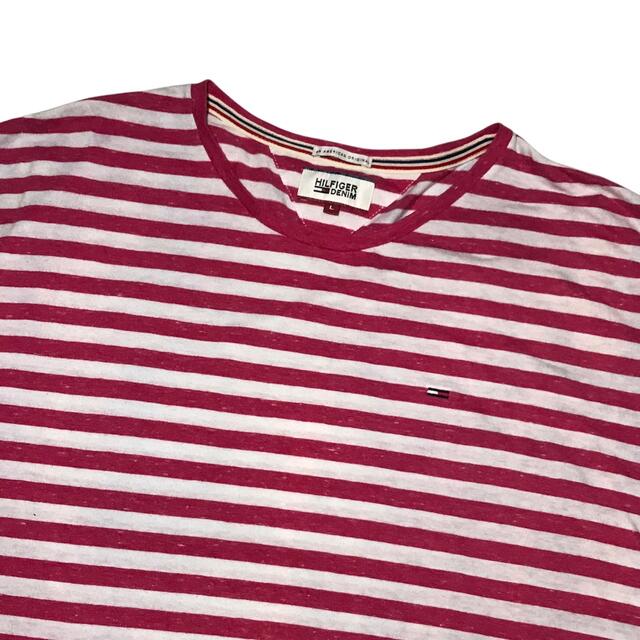 TOMMY HILFIGER(トミーヒルフィガー)の【希少カラー】トミーヒルフィガー TOMMY Tシャツ カットソー ボーダー L メンズのトップス(Tシャツ/カットソー(半袖/袖なし))の商品写真