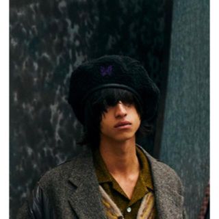 Needles - 新品未使用 21AW needles beret ボアベレー帽 BLACKの