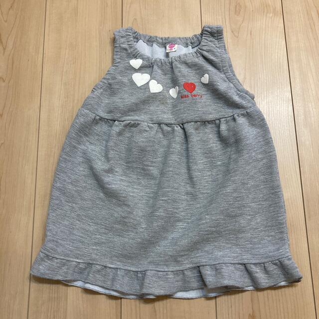 ［値下げ］スウェットワンピース キッズ/ベビー/マタニティのキッズ服女の子用(90cm~)(ワンピース)の商品写真