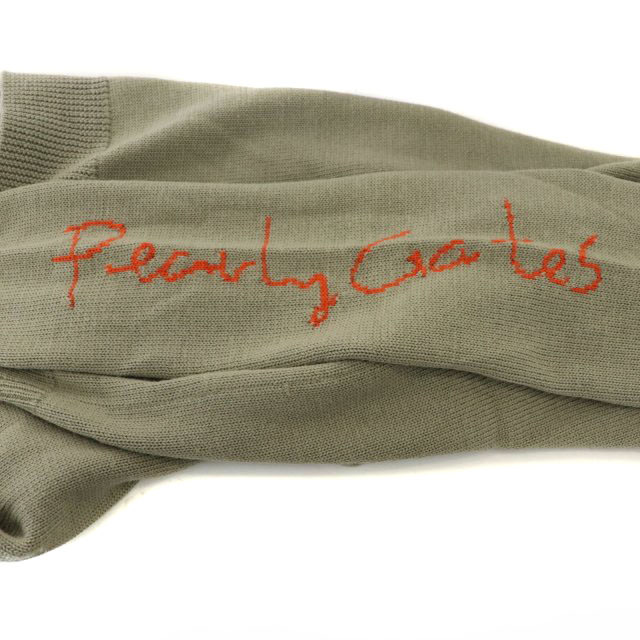 PEARLY GATES(パーリーゲイツ)のパーリーゲイツ ニット セーター プルオーバー 長袖 ロゴ ウール 1 グレー レディースのトップス(ニット/セーター)の商品写真