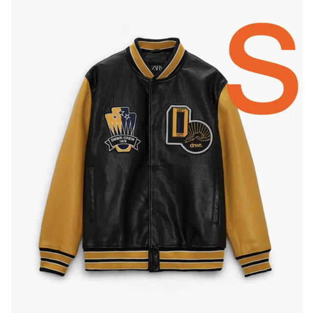 ZARA レザーボンバージャケット S スタジャン | フリマアプリ ラクマ