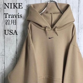 人気満点 【トラヴィススコット着】90sナイキUSA製センター刺繍ロゴ 人気商品割引 トラヴィス着ナイキ USA製 90s スモールロゴ パーカー 緑 センターロゴ パーカー