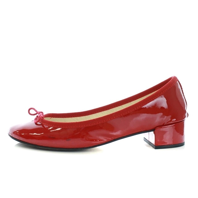 repetto(レペット)のレペット カミーユ パンプス リボン エナメル 37 23.3cm 赤 レディースの靴/シューズ(ハイヒール/パンプス)の商品写真