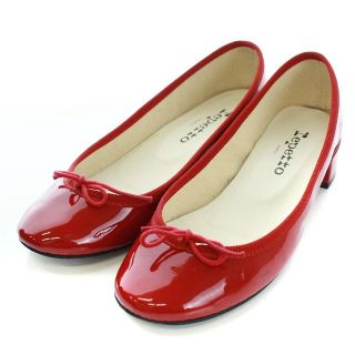 レペット(repetto)のレペット カミーユ パンプス リボン エナメル 37 23.3cm 赤(ハイヒール/パンプス)