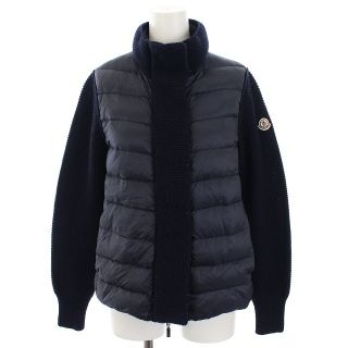 モンクレール(MONCLER)のモンクレール ダウンジャケット ニット切替 ウール S 紺 ネイビー /NM(ダウンジャケット)