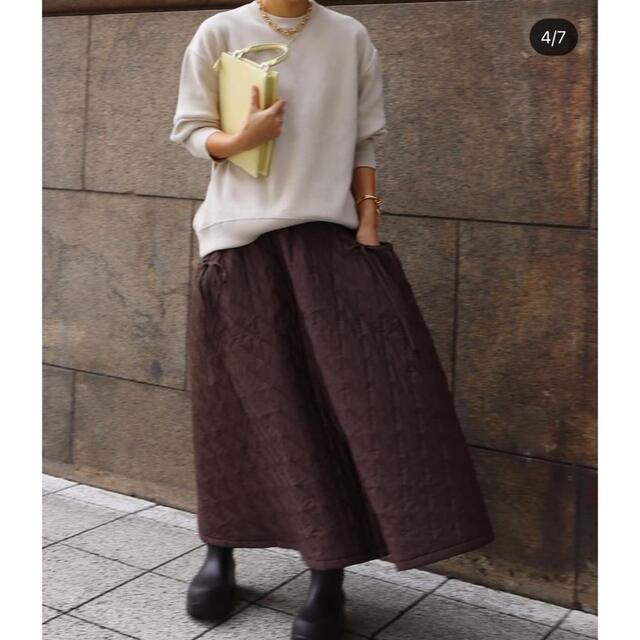 新品タグ付き】マチャット キルティングスカート ブラック