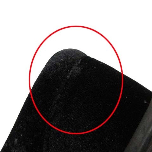 VANS(ヴァンズ)のバンズ スリッポン 厚底 プラットフォーム ベロア 23cm 黒 ブラック レディースの靴/シューズ(その他)の商品写真