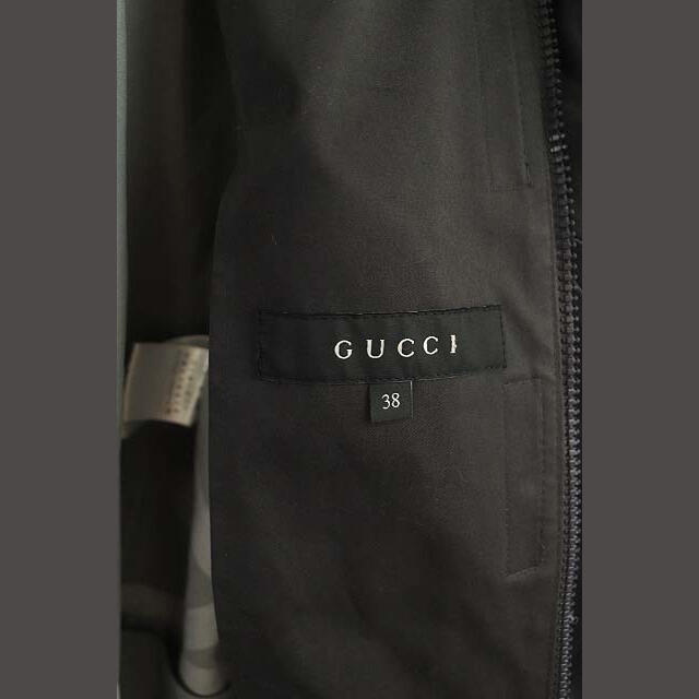 Gucci(グッチ)のグッチ ジップアップ コート スタンドカラー フード付き 38 ダークグレー レディースのジャケット/アウター(その他)の商品写真