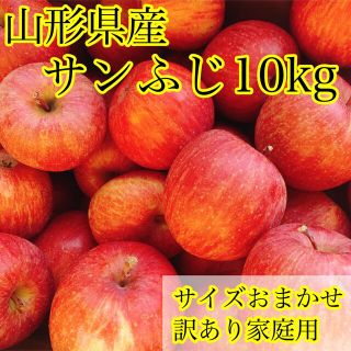 10 山形県産 サンふじ10kg りんご 訳あり家庭用(フルーツ)