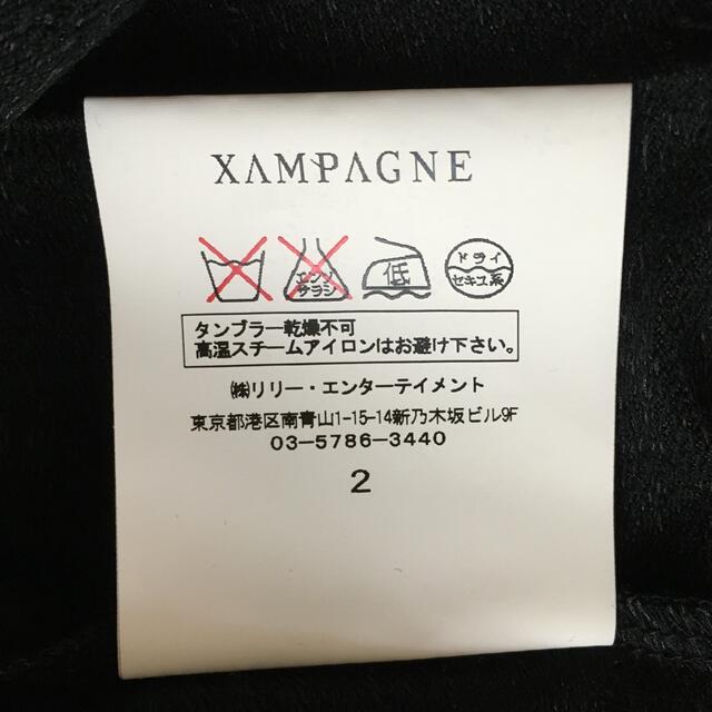 Xampagne(シャンパン)の新品 シャンパン XAMPAGNE Tシャツ カットソー Vネック 半袖 2 黒 メンズのトップス(Tシャツ/カットソー(半袖/袖なし))の商品写真