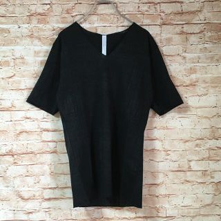 シャンパン(Xampagne)の新品 シャンパン XAMPAGNE Tシャツ カットソー Vネック 半袖 2 黒(Tシャツ/カットソー(半袖/袖なし))