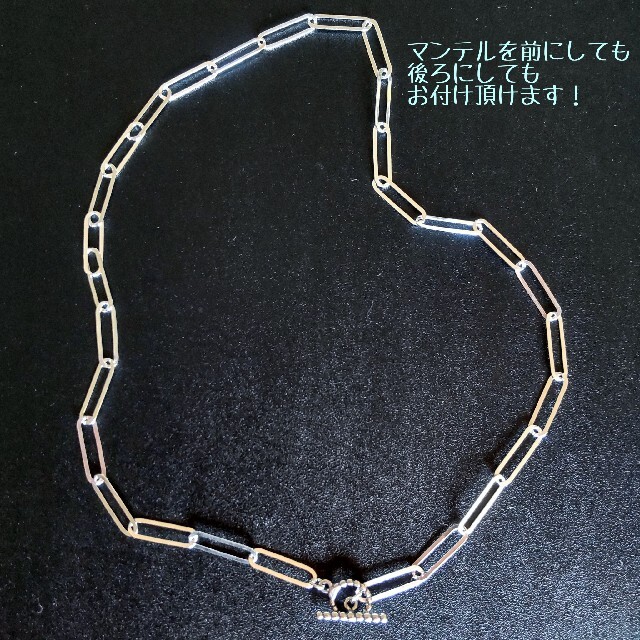 ☆silver925 ビッグフラットオーバルチェーンデザインマンテルネックレス