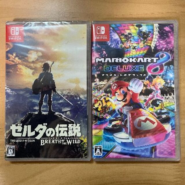 Nintendo Switch - 新品未開封 ゼルダの伝説 ブレスオブザワイルド マリオカート8 Switch