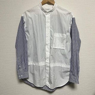 ジルサンダー(Jil Sander)のユニクロ UNIQLO +J オーバーサイズ  シャツ M 白 青(シャツ)