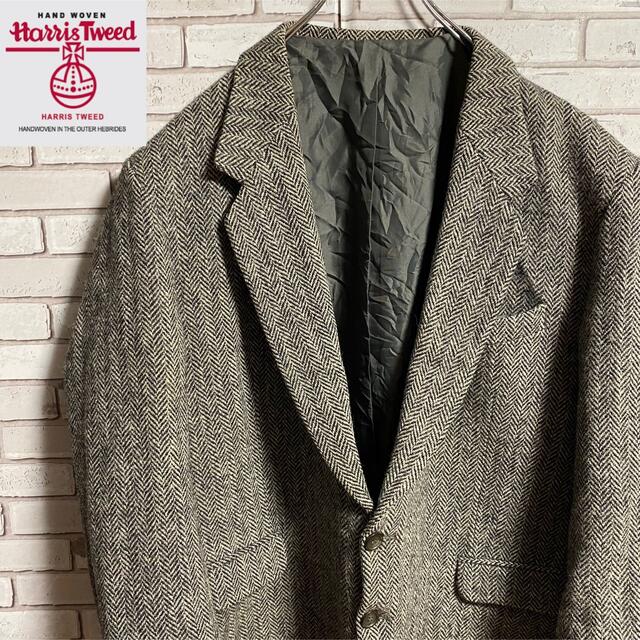 Harris Tweed - 90s 古着 ハリスツイード テーラードジャケット