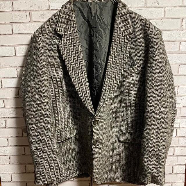 Harris Tweed - 90s 古着 ハリスツイード テーラードジャケット 