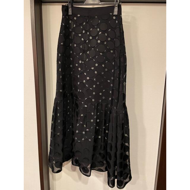 LE CIEL BLEU(ルシェルブルー)のLE CIEL BLEU  Dot Layered Maxi Skirt レディースのスカート(ロングスカート)の商品写真