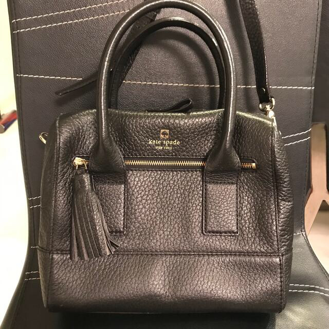 kate spade new york(ケイトスペードニューヨーク)の美品！ケイトスペード　ハンドバッグ　黒 レディースのバッグ(ハンドバッグ)の商品写真