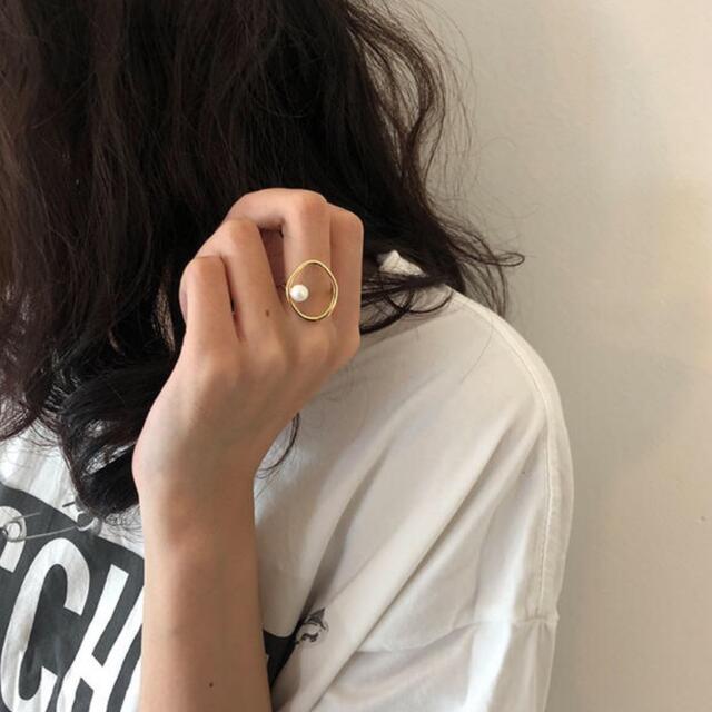 Mila Owen - 【再入荷】新品インポート♡ゴールド パール リング 指輪