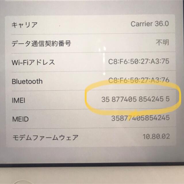 iPad mini2 （au版 16GB Wi-Fi+Cellularモデル） 5