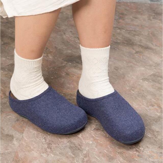 fitflop(フィットフロップ)のフィットフロップ SHUV FELT  シャビフェルト ネイビー　23cm レディースの靴/シューズ(サンダル)の商品写真