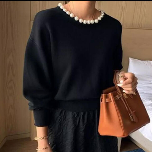 新品❤️TREFLE+1 パール付きニット トレフルプラスワン